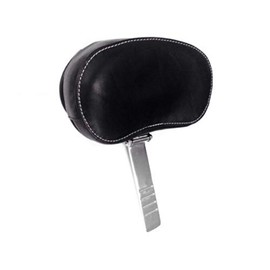 Genuine Leather Black Smooth White Stitch Driver Rider Backrest for 2014-2025 Indian Motorcycles Like Challenger Chieftain Elite Chief Classic Vintage Springfield Roadmaster Dark Horse ref 2879542-01