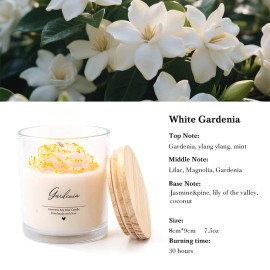 AIKUN Eco-friendly Non-toxic Smokeless Soy Wax Scented Candle Decorative Daisy Flower Aromatherapy Candle for Home Decorcolor: White Gardenia, size: 9*10cm, scents: DESSERT, candle weight: 7.5oz