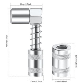 CEGWISP 90 Degree Grease Coupler Adapter on to Grease Fittings in Tight Spaces