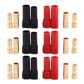 Youme 6 Pairs XT150 Connector Adapter Male Female Plug 6mm Gold Banana Bullet Plug