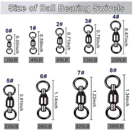 Ball Bearing Swivel With Solid Ring High Strength Swivels Fishing Accessories Connectors (4#-10pcs)