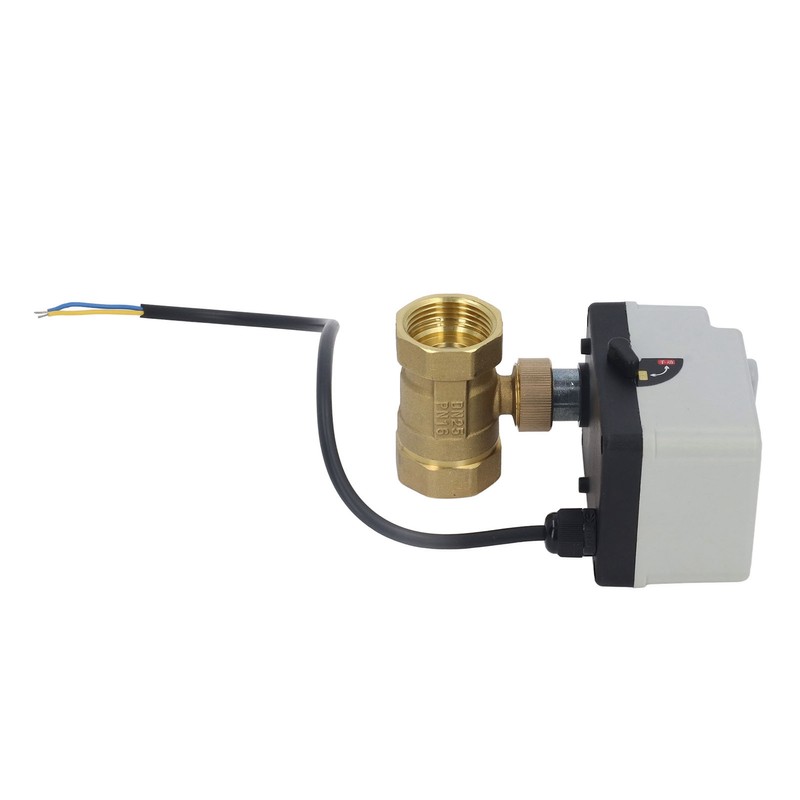 DN25 2 Way Brass Ball Valve Normally Closed Electric Ball