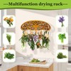 Rustic Herb Drying Rack Hanging,Wooden Tree of Life Dried Herb
