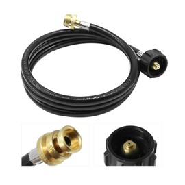 6 ft Propane Adapter Hose 1lb to 20lb for Weber Q1200 Q1000 Gas Grill, for QCC1/Type1 Tank Connect to 1 lb Bulk Portable Appliances to 20 lb Propane Tank