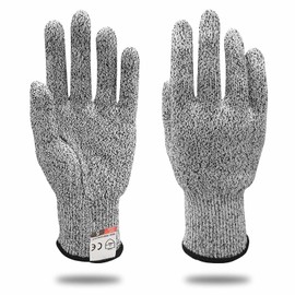 ALLVD Blade-Proof Gloves, Grade 5 Work Safety Protective Work Gloves, Special Gloves, Cut-Resistant Gloves, Emergency Supplies, Gray Sword Protection Gloves, Protects Hands From Cutlery for Adults and