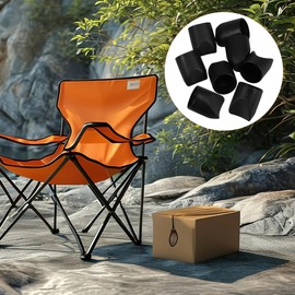 Angoily 16PCS Folding Chair Stabilizer Stabilizer Caps,Plastic Folding Chair Leg Caps Top of Stability Plugs Leg Replacement Parts Works with Metal and Padded, Round Top Protectors for Outdoor