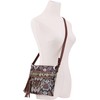 B BRENTANO Vegan Multi-Zipper Crossbody Handbag Purse with Tassel Accents
