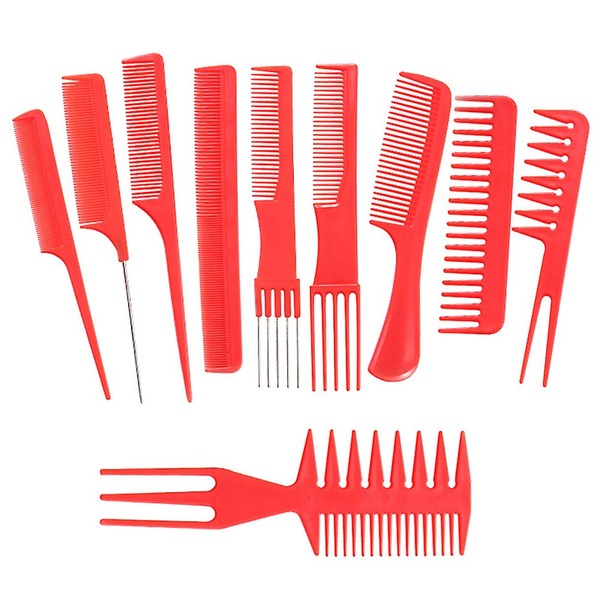 Lurrose 20pcs Professional Hair Brush Comb Set Salon Barber Anti-static