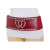 Unbranded Women Red Elastic Wide Friendship Statement Belt Hip High