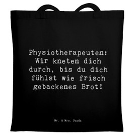 Mr. & Mrs. Panda Tragetasche Spruch Physiotherapeut Kneten - Geschenk, Physiotherapeuten, Massage, Therapie, liebevolle Behandlung, Verletzungen,