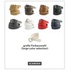 Scamoda women's belt made of genuine leather with hole pattern,
