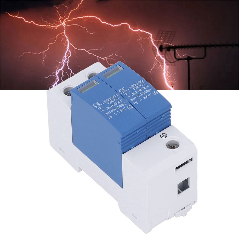 Surge Protective Device SPD Photovoltaic Breaker Protector DC1000V 40KA Blue