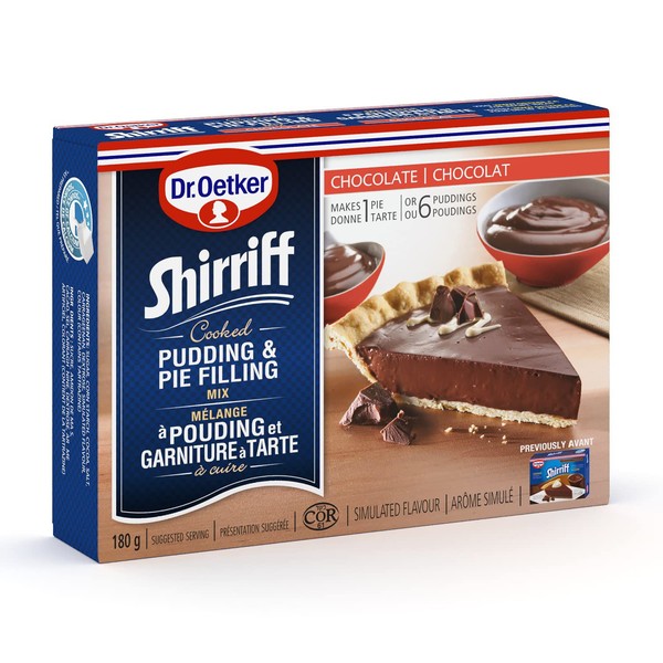 Dr. Oetker Shirriff Cooked Pudding & Pie Filling Mix Chocolate 180g {Imported from Canada]