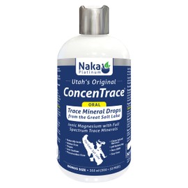 Naka Platinum ConcenTrace, Trace Mineral Drops from the Great Salt Lake, Oral, Made in Canada (300+55ml FREE)