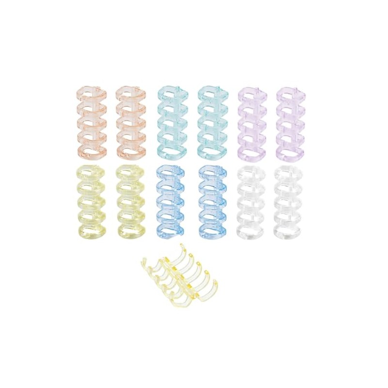 Loose Leaf Rings, 12 Pieces, 6 Colors, Binder Ring, Removable,