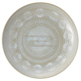 Banko Ware 20071 Ginpo Hanamishima Platter, No. 10 Plate, 12.2 inches (31 cm), Made in Japan