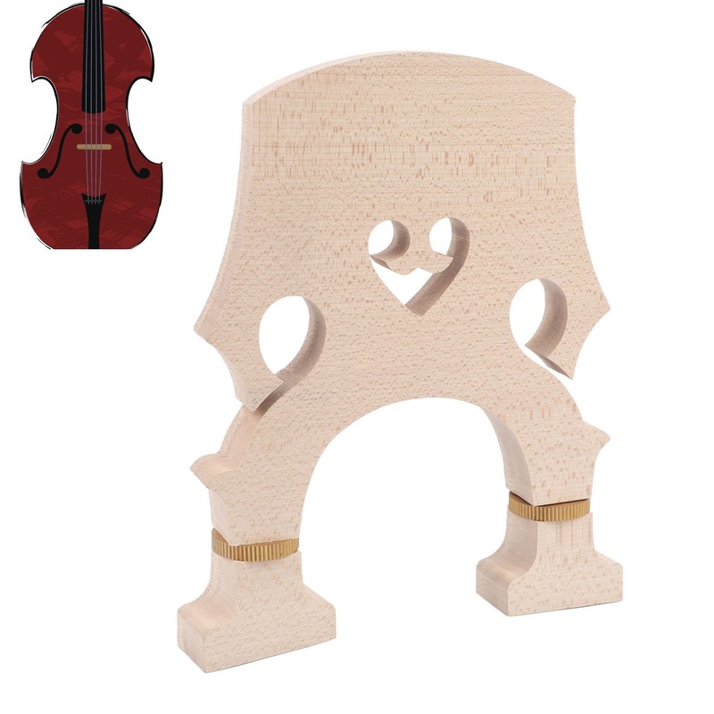 Violin Bridge Maple Wood Adjustable Brass Screw Double Bass Bridge
