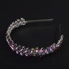 BERYUAN Multi Rhinestone Crystal Headband Teardrop Rhinestone Headband Simple Rhinestone