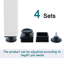 uxcell Table Adjustable Leveling Foot 50mm x 50mm 4 Sets