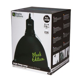 Reptile Systems Ceramic Reptile Clamp Lamp – Easy-to-Use 200w Lighting with Multidirectional Clamp & Reflective Dome – Ideal for Reptiles Like Geckos, Chameleons & More – Safe and Adjustable