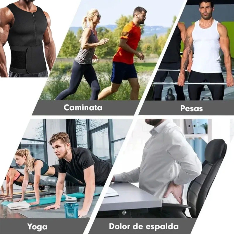 Faja Deportiva Gym Quema Grasa Corrector De Postura Hombre