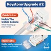 Everest Media Solutions 45° Angled CAT6 Keystone Jack in White