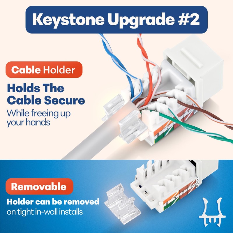 Everest Media Solutions 45° Angled CAT6 Keystone Jack in White