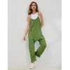 Lentta Women's Causal Jumpsuits V Neck Sleeveless Harem Overalls Stretchy