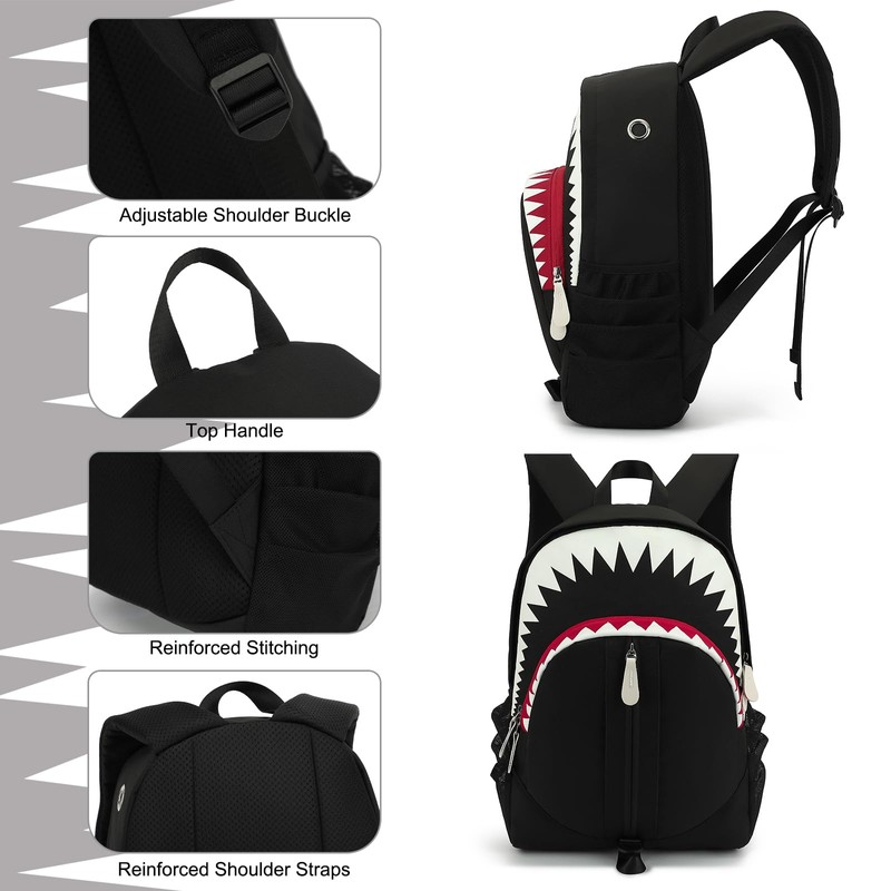 Kouxunt Luminous Shark Backpack for Teen Boys, Cool Elementary Middle