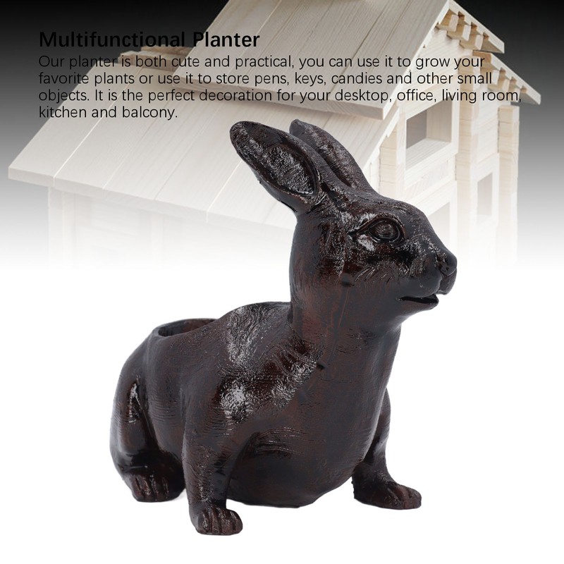 Rabbit Planter Animal Shaped Cartoon Succulent Plant Pot Garden Decoration