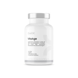 VitaAge – Suplemento Multinutriente con 21 Ingredientes: Resveratrol, Coenzima Q10, Glutatión, Fisetina – 90 Cápsulas Veganas