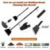 Smarkey Adjustable Long Handle Garden Shovel-Ice Scraper,Snow Flat Shovel-Weed Removal