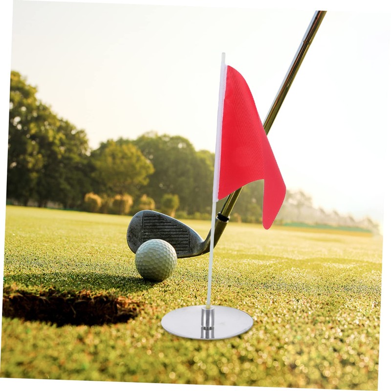 Gatuida 1 Set Golf Practice Flag Golf Hole Cup Tray