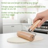 LorisArm Small Rolling Pin with Handle, Wooden Dough Pastry Roller,