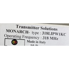 Monarxh Monarch 318LIPW1K Garage Door / Gate Opener Keychain Remote - Linear Compatible