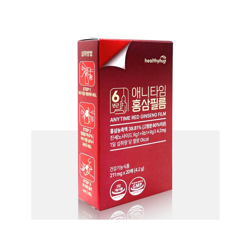 Healthy Hug Anytime Red Ginseng Film 211mg / 애니타임 홍삼필름