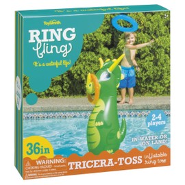 Toysmith Tricera-Toss Inflatable Pool Ring Toss Toy
