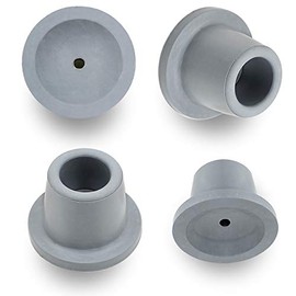 Amgiimor 4Pcs 1'' I.D Grey Replacement Feet Rubber Suction Cup Feet - Metal Insert Reinforced for Shower Chair Bath Seat Shower Stools Transfer Bench Non-Skid Shower Bench Tub Transfer Benches