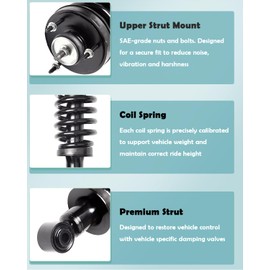 SCITOO - Front Complete Strut & Coil Spring Assembly Fits 2003-2011 for Ford Crown Victoria,2003-2011 for Lincoln Town Car,2003-2011 for Mercury Grand Marquis with 171346 - Set of 2