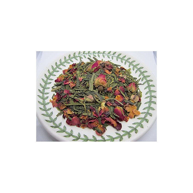 Rose Green Tea - Premium Green Tea Loose Leaf with