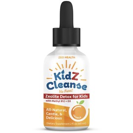 Kidz Cleanse | Zeolite Detox for Kids | Heavy Metal Detoxification Clinoptilolite Liquid Supplement Healthcare Bathroom - Flavor: Apple