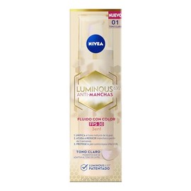 NIVEA Luminous 630 Fluido con Color 3 en 1 Tono Claro (40 ml) - Enriquecido con Ácido Hialurónico y Vitamina E para una Piel Luminosa sin Manchas por 