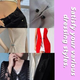 5 Pcs Fashion Pearl Brooch,Sweater Shawl Clip Double Faux Pearl Brooches Waist Pants Extender Safety Pins