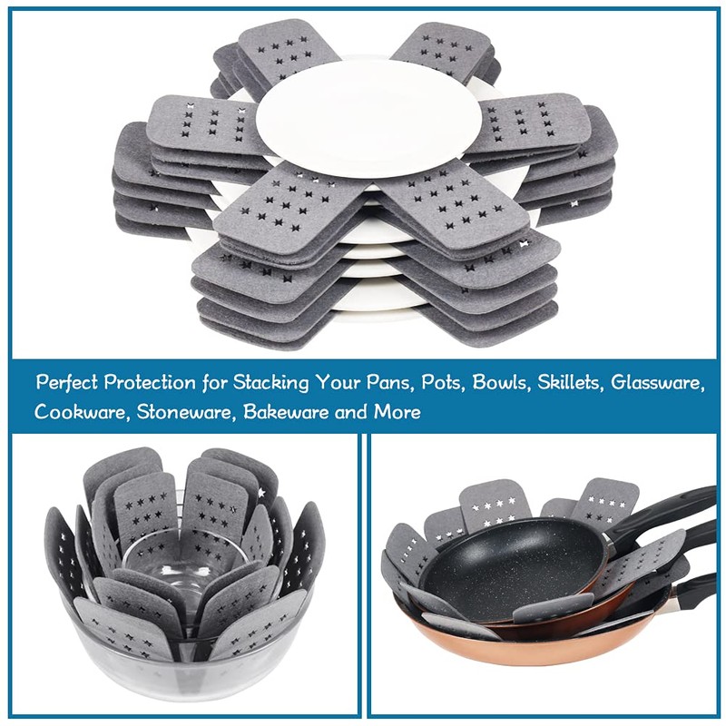 BYKITCHEN Pan Pot Protectors, Larger & Thicker Pan Protector with
