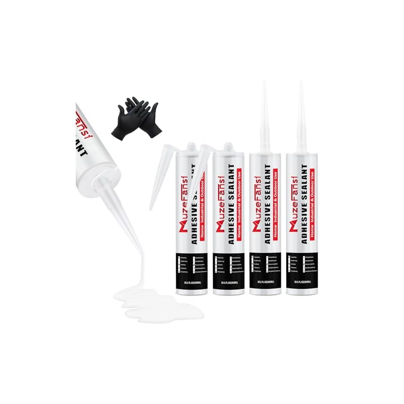 Self-Leveling RV Roof Sealant - 4 Pack Waterproof Silicone