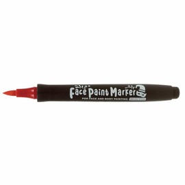 Shiyachihata Face Paint Marker, Brush Type, Red, KFF-F-R