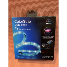 Aura 12 ft. LED Color Strip Light with Remote Pre-Programmed Holiday Modes