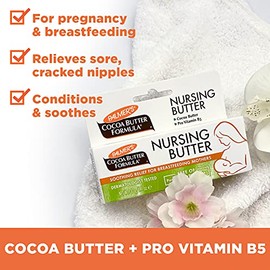 Palmers Cocoa Butter Formula Nursing Butter, Crema para Lactancia, Proteccin Pezones Secos, Manteca de Cacao y Pro-Vitamina B5, Dermatolgicamente...  