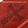 CAGIE Leather Lined Journal Notebook for Men & Women, Debossed