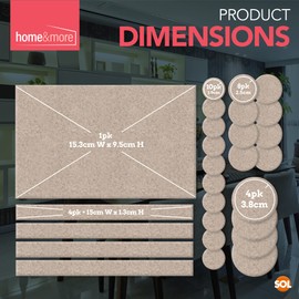 27pk Beige Furniture Pads Floor Protectors for Chairs | Felt Pads for Furniture Feet | Chair Leg Floor Protectors for Furniture Legs | Felt Furniture Pads | Chair Pads to Protect Floor, Chair Leg Pads